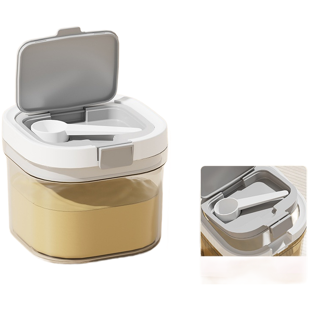 Baby Food Jar - โถเก็บอาหารแบบปิดผนึกพร้อมด้ามจับตามหลักสรีรศาสตร์และช้อนตวงที่ถูกสุขอนามัยสำหรับอาหารแห้งสำหรับเด็กและจัดระเบียบในครัว