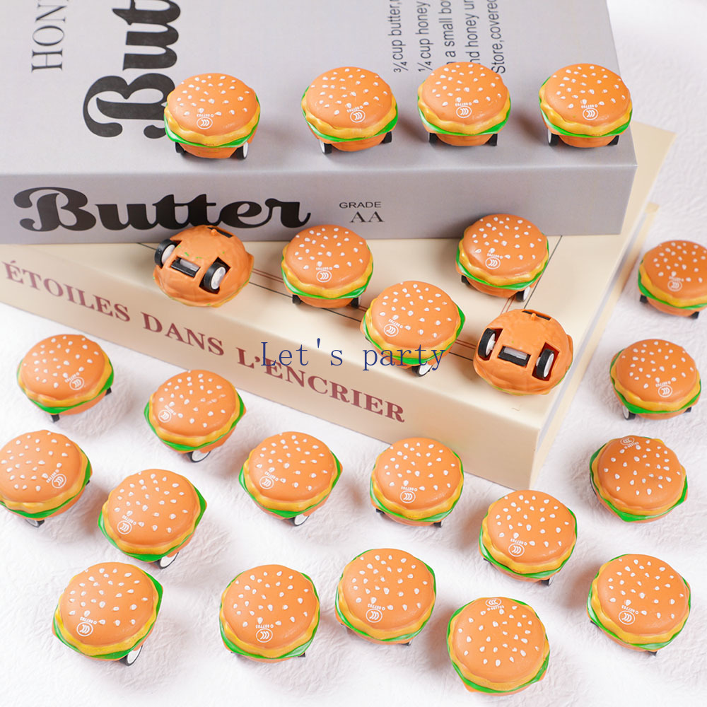 Baby Food Mixer - 15 ชิ้นมินิน่ารัก 3D Burger ดึงกลับรถยนต์ของเล่นสําหรับเด็กวันเกิด Party