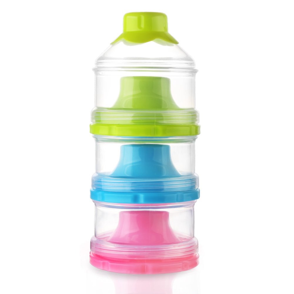 Baby Food On The Go - ภาชนะใส่อาหารสำหรับเด็กแบบพกพาและซ้อนกันได้ พร้อมฝาปิดแน่นหนาสำหรับการเดินทาง ไม่รั่วซึม ปราศจากสาร BPA เหมาะสำหรับเก็บอาหาร