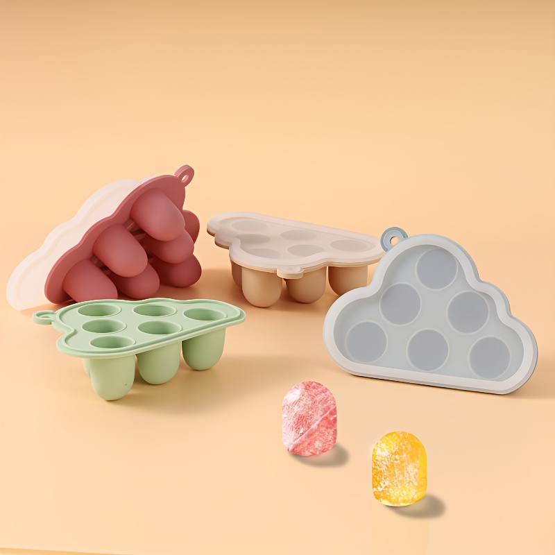 Baby Food Bites - 2 pcs/1 PC Mini-เด็กผักผลไม้ตู้แช่แข็งแม่พิมพ์พร้อมฝาปิด,ซิลิโคนถาดอาหารสําหรับผลไม้ Feeder, นมTeething