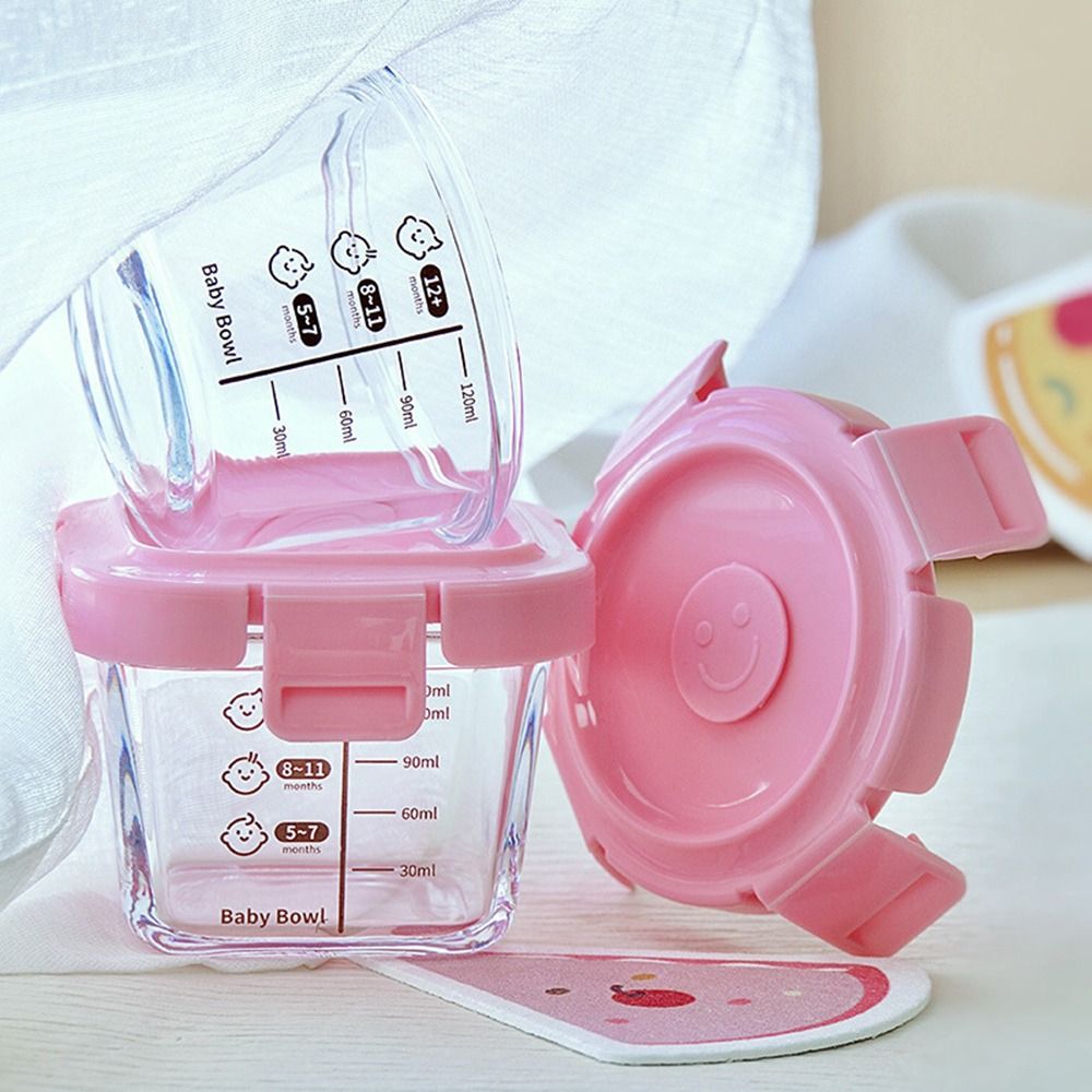 Baby Food Jar - กล่องเก็บอาหารทำจากแก้วขนาด170มล. เหยือกที่เก็บอาหารสำหรับเด็กแช่แข็งไมโครเวฟปลอดภัยอาหารของเด็กทารก sloki kaca เด็กเล็ก