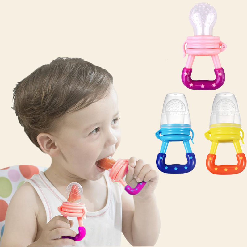 Baby Food Bites - เครื่องป้อนอาหารเด็กผลไม้ Feeder Pacifier ทารกการงอกของฟันของเล่นยางกัดสําหรับผลไม้แช่แข็งสด - จุกนมซิลิโคนรวมทุกขนาด