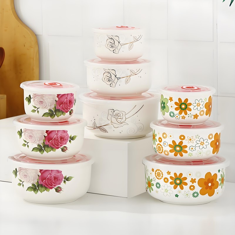 Baby Food Set - สามชิ้นชุด,Fine กระเบื้องจีนกล่องข้าวกลางวันชุดสไตล์ญี่ปุ่น,Porcelain Baby อาหารกลางวันชาม,thermos ร้อนอาหารคอนเทนเนอร์