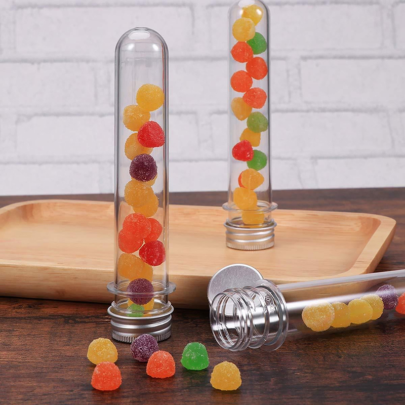 Baby Food Jar - หลอดทดลองพลาสติกใส 1/5 ชิ้น กล่องใส่ขนมงานแต่งงาน งานวันเกิด กล่องบรรจุภัณฑ์ขนม