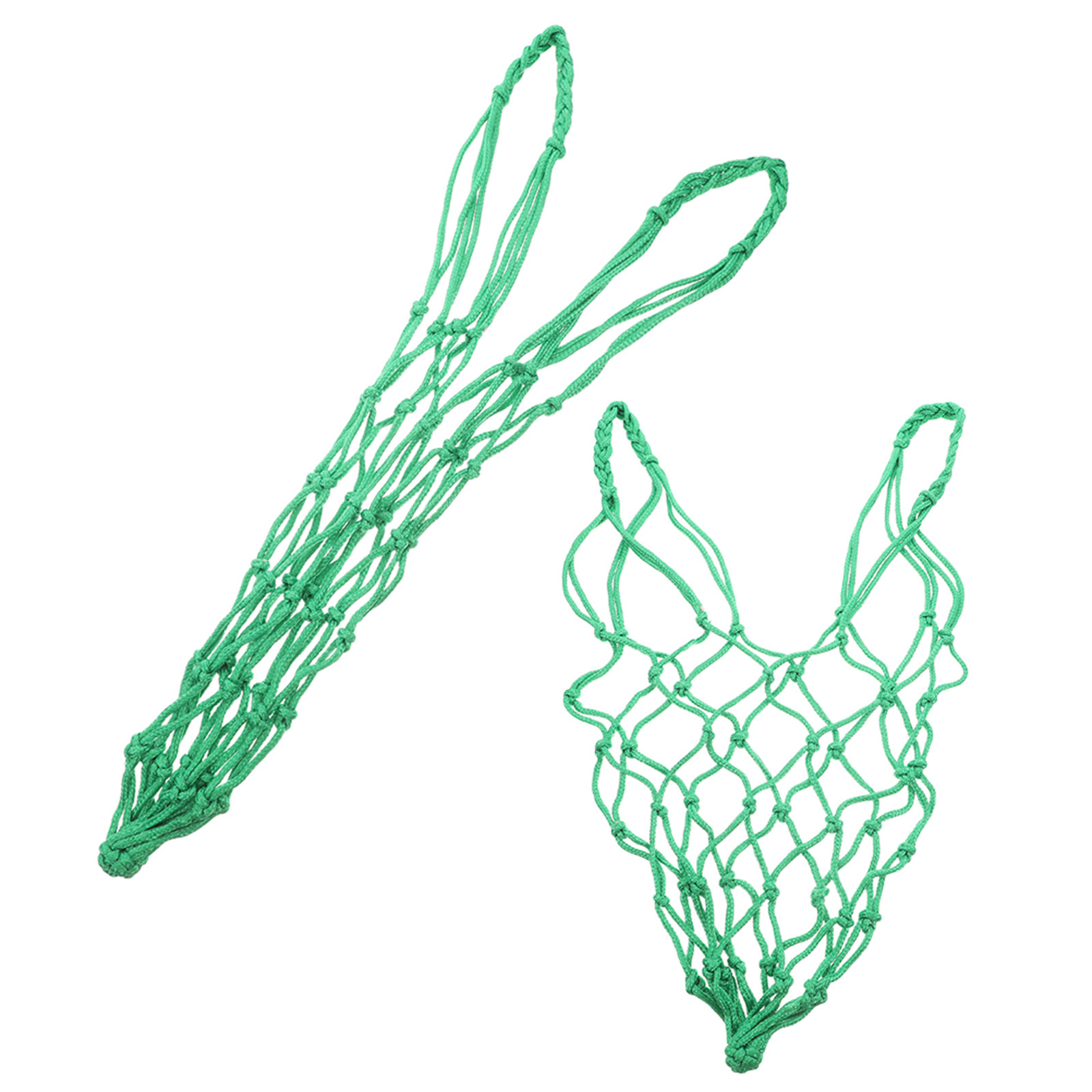 Mesh Feeder Bag - ถุงตาข่ายให้อาหารปศุสัตว์ 2 ชิ้น ตาข่ายไนลอนแข็งแรง ทนทาน สำหรับแขวนให้อาหารหญ้าแห้ง