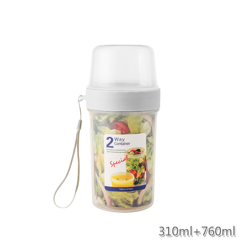 Baby Food Jar - กล่องใส่อาหารสองชั้นป้องกันการรั่วซึมแบบพกพาสำหรับอาหารเด็ก โยเกิร์ต สลัด ผลไม้ ขนม ของว่าง
