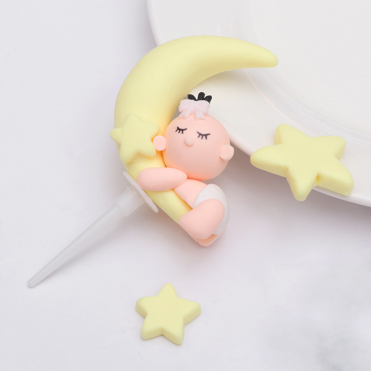 ชุดตกแต่งเค้ก 3 ชิ้น รูปพระจัน - Baby Food Yellow บทวิจารณ์และราคา