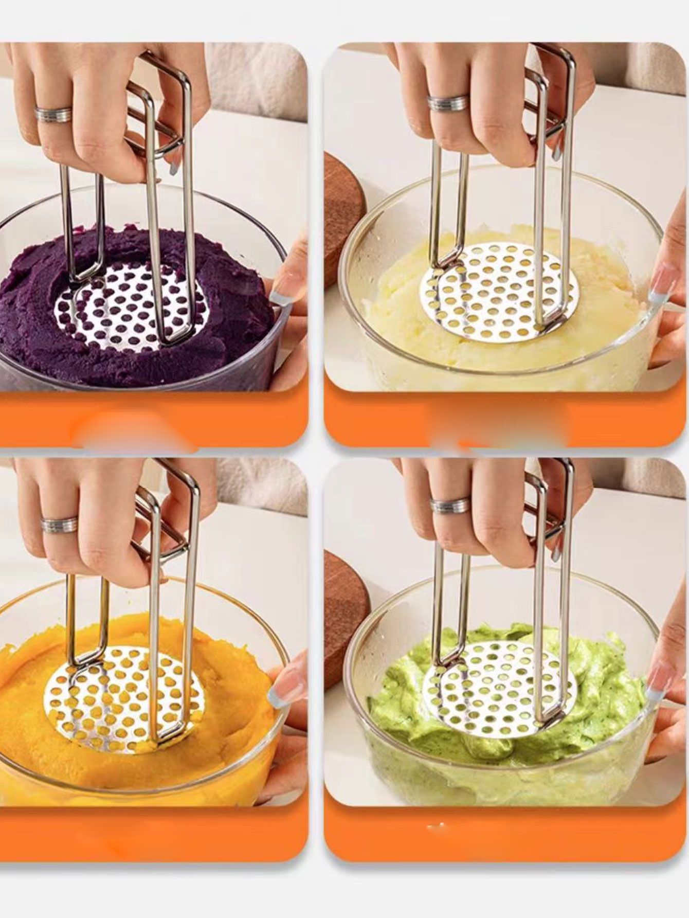 เครื่องบดมันฝรั่งสแตนเลส 304,เ - Baby Food Masher บทวิจารณ์และราคา