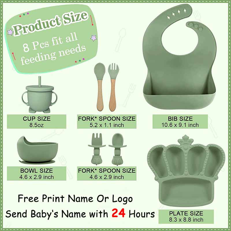 จานให้อาหารเด็กทารกพิมพ์ชื่อเฉ - Baby Food Utensils บทวิจารณ์และราคา