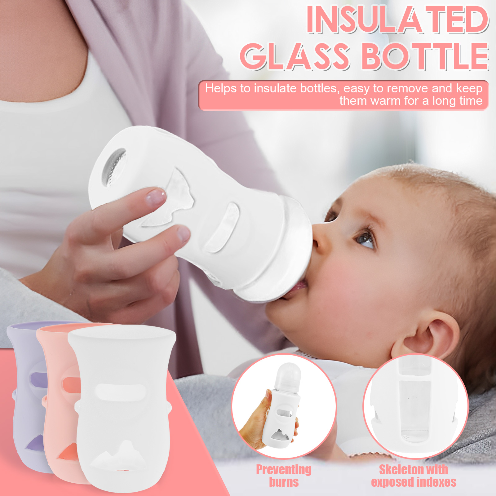 แขนซิลิโคนซิลิโคนเด็กขวดแก้วฉน - Baby Food Jar บทวิจารณ์และราคา