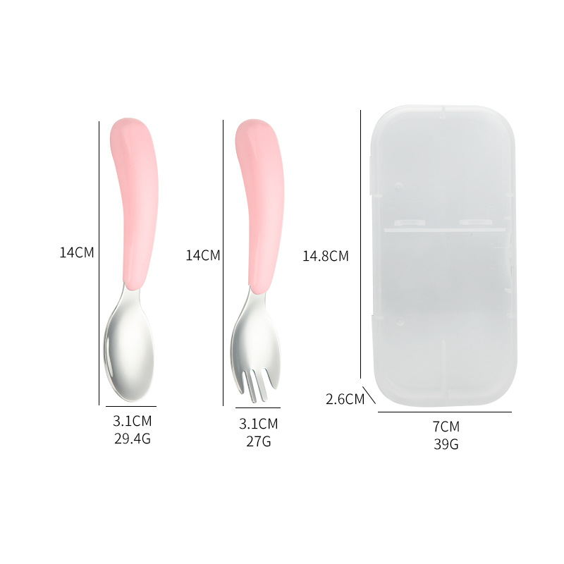 ตะเกียบส้อมช้อนสแตนเลส 304, กล - Baby Food Utensil บทวิจารณ์และราคา