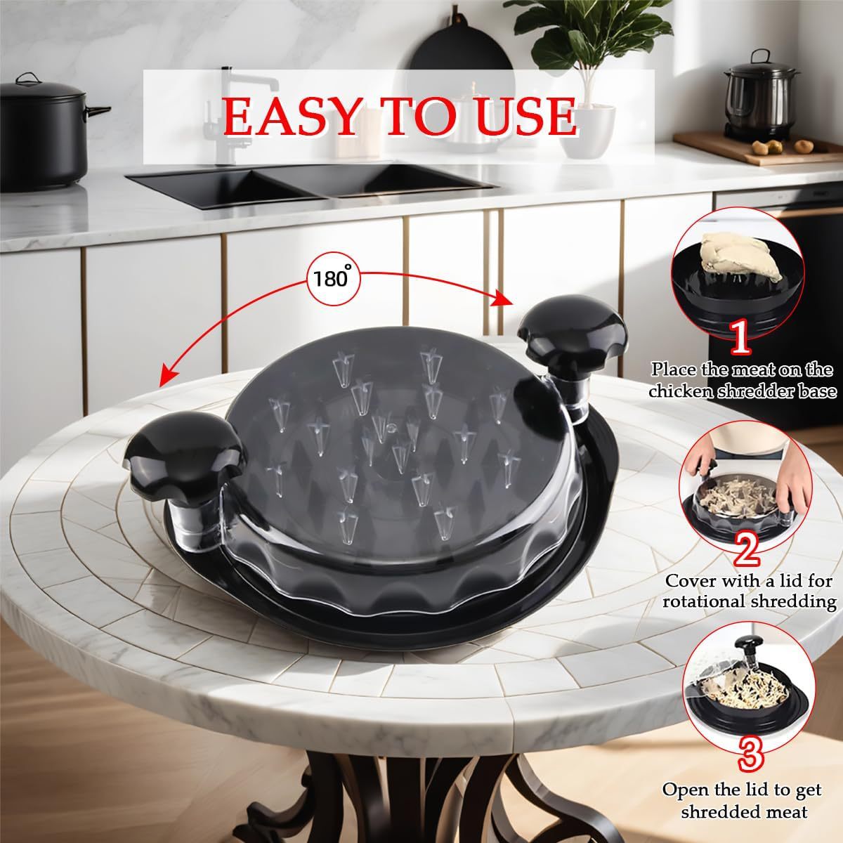 เครื่องฉีกเนื้อไก่แบบมือหมุนขน - Baby Food Masher บทวิจารณ์และราคา