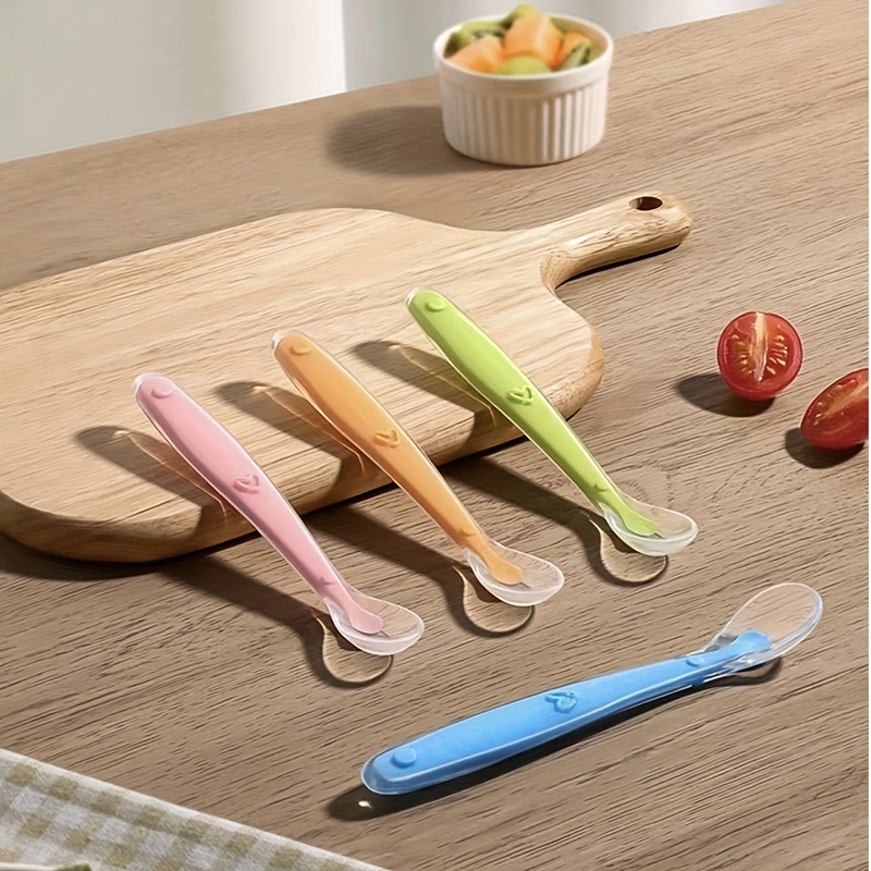 1/2 ชิ้น ช้อนซิลิโคนปลายอ่อนสำ - Baby Food Utensil บทวิจารณ์และราคา