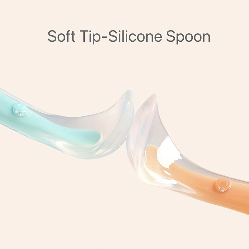 1/2 ชิ้น ช้อนซิลิโคนปลายอ่อนสำ - Baby Food Utensil บทวิจารณ์และราคา