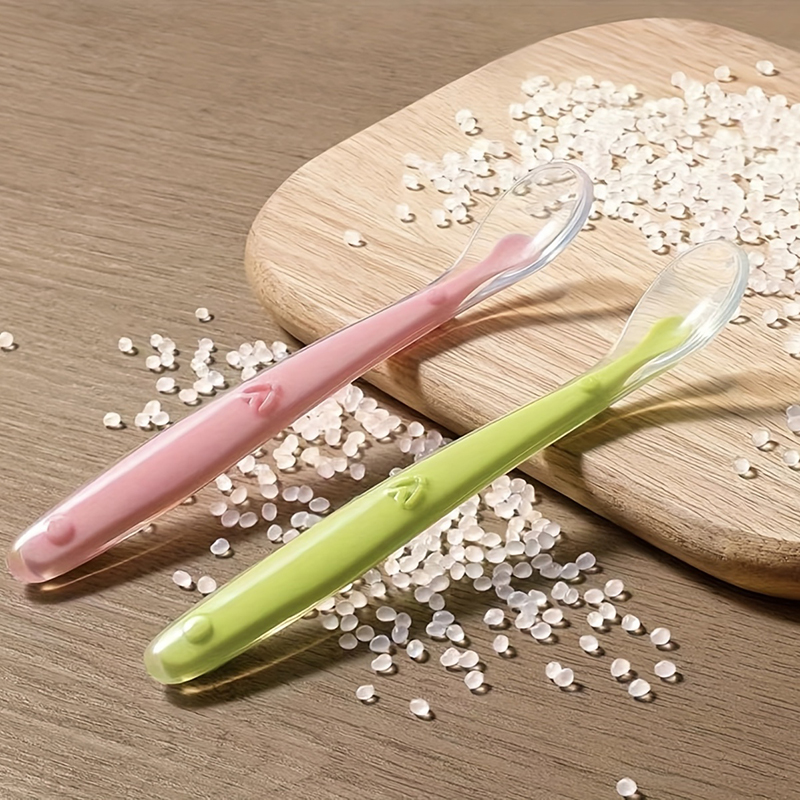 1/2 ชิ้น ช้อนซิลิโคนปลายอ่อนสำ - Baby Food Utensil บทวิจารณ์และราคา