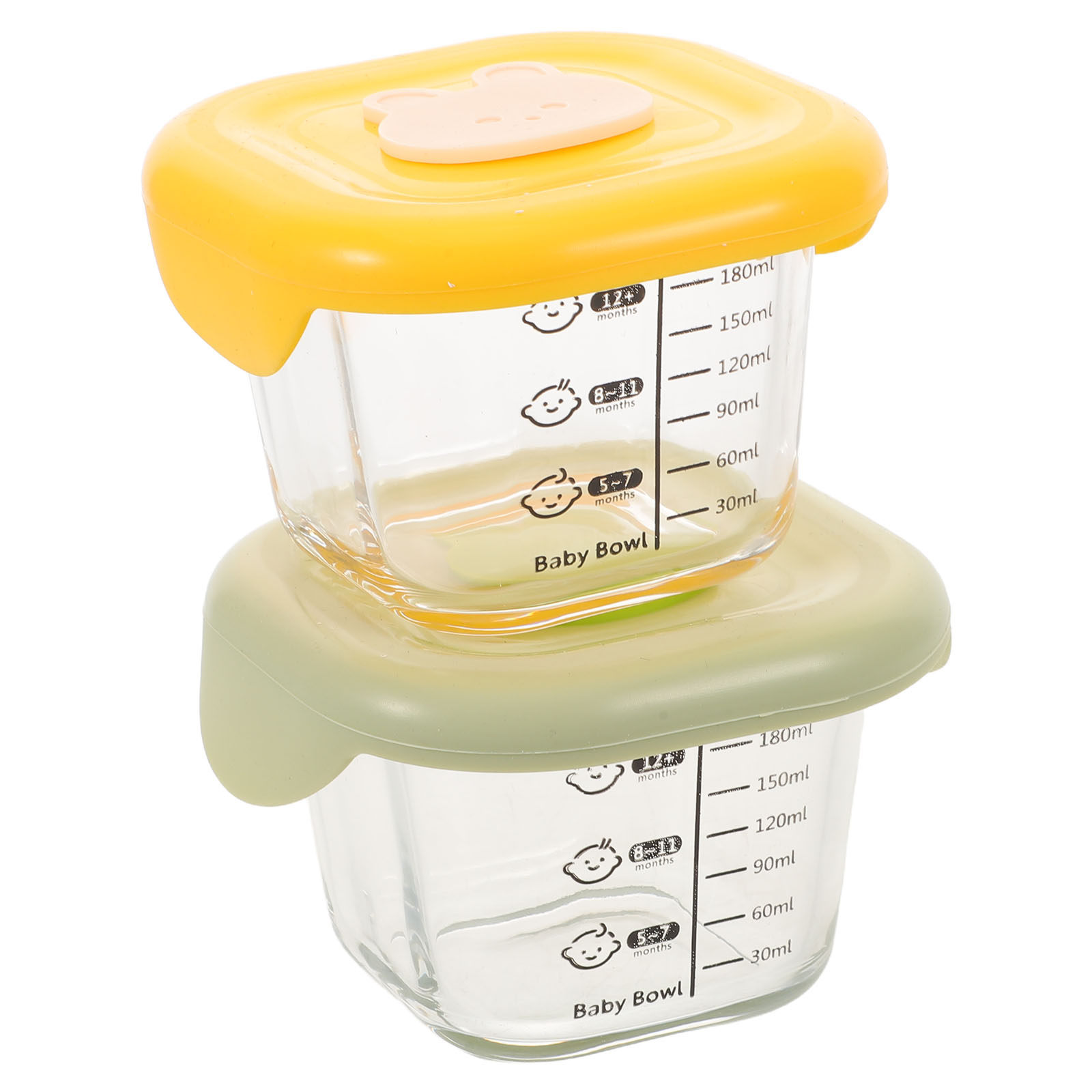 2 ชิ้นกล่องเก็บอาหารเด็ก 230 ม - Baby Food Yellow บทวิจารณ์และราคา