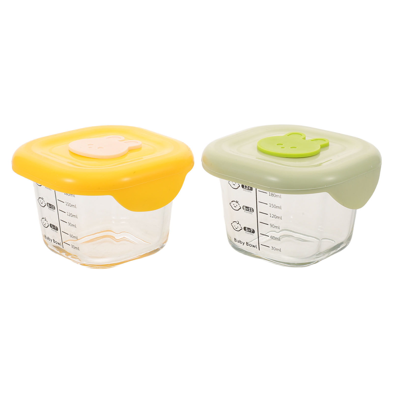 2 ชิ้นกล่องเก็บอาหารเด็ก 230 ม - Baby Food Yellow บทวิจารณ์และราคา