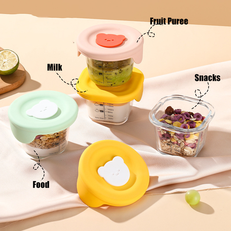 180ml แก้วเก็บอาหารเด็ก Jars พ - Baby Food Jar บทวิจารณ์และราคา