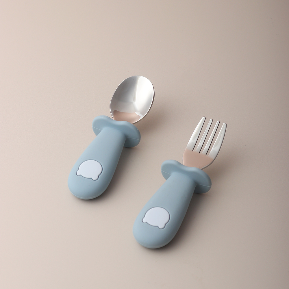 ช้อนและส้อมซิลิโคนรูปแพนด้าสำห - Baby Food Utensil บทวิจารณ์และราคา